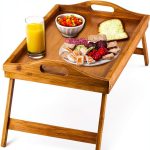Bamboo Breakfast Tray HOME IT Folding Bed Table-0