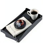 Modern Innovations Bedside Tray Black Plastic Food Drink-0