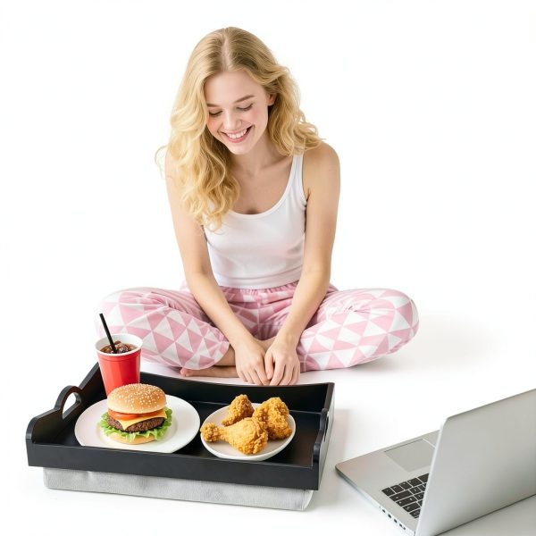 ELFULLY Bamboo Lap Tray with Cushion for Seniors-7