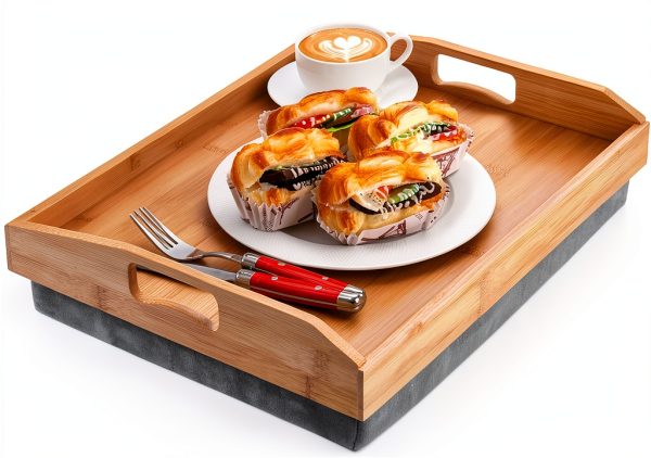 Bamboo Lap Tray Cedilis Sturdy Modern Design-0