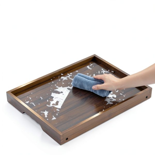 Artmalle Bamboo Breakfast Tray Foldable Rustic Kids Table-3