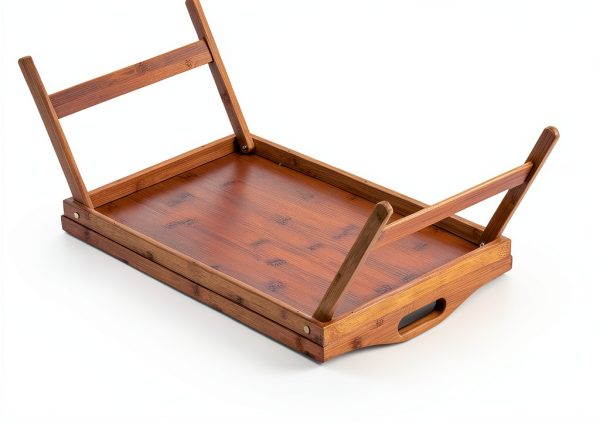 Bamboo Breakfast Tray HOME IT Folding Bed Table-9