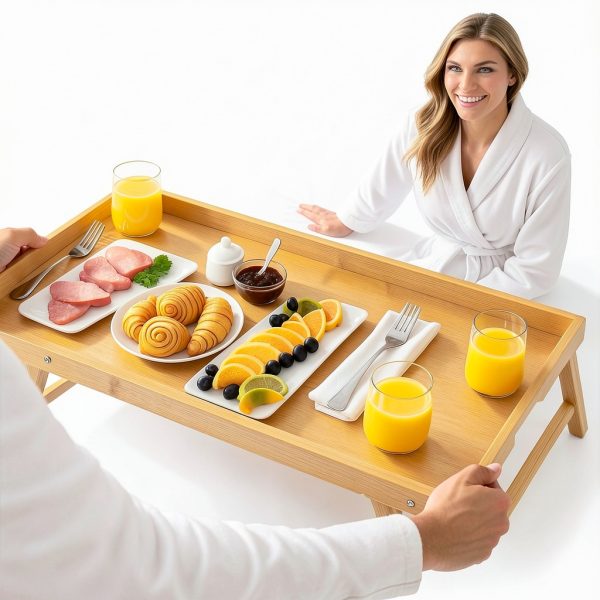 Geelin Bamboo Folding Tray Large Rustic Design-2