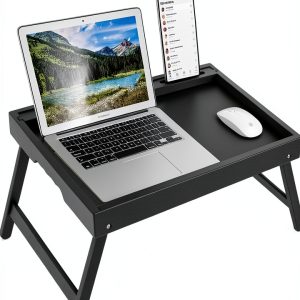 Artmeer Bamboo Breakfast Tray Foldable Tablet Holder Modern-0