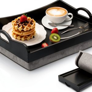 ELFULLY Bamboo Lap Tray with Cushion for Seniors-0