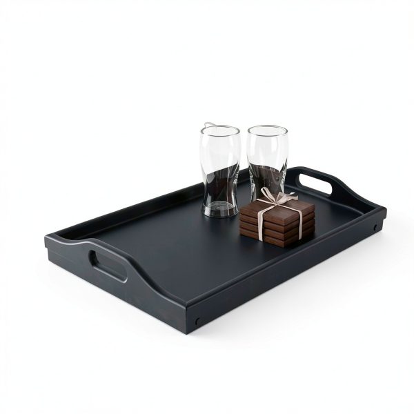 Jibanie Bamboo Breakfast Tray Lightweight Folding Bed Table-5