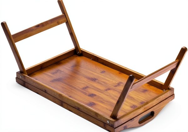 Bamboo Breakfast Tray HOME IT Folding Bed Table-7
