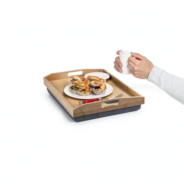 Bamboo Lap Tray Cedilis Sturdy Modern Design-7