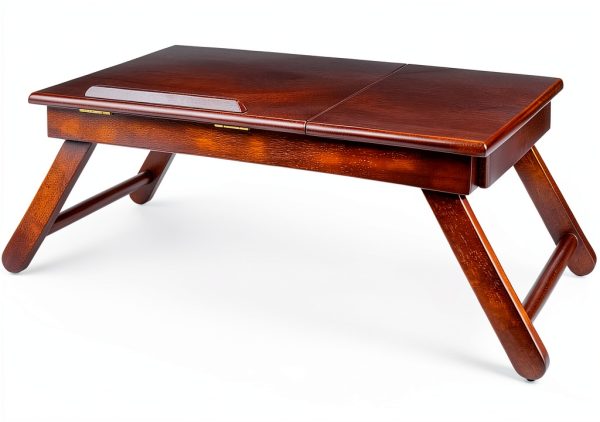 Winsome Walnut Folding Lap Desk Wood Workstation-0