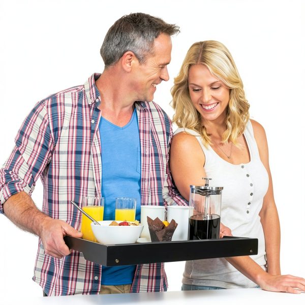 Artmeer Bamboo Breakfast Tray Foldable Tablet Holder Modern-5