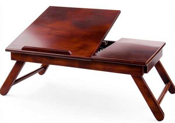 Winsome Walnut Folding Lap Desk Wood Workstation-4