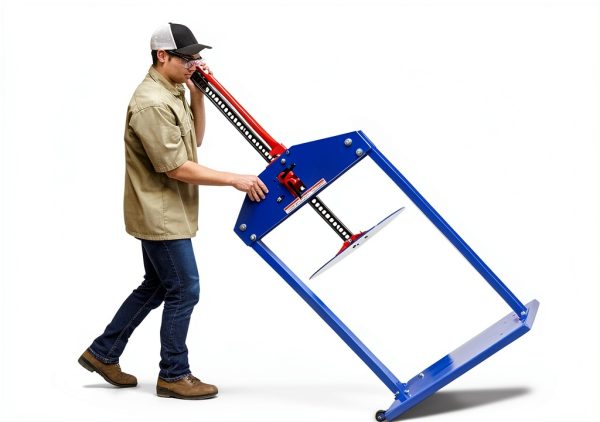 Vestil MTC-55 Mechanical Trash Compactor 55 Gallon Blue 7000lb Force-4