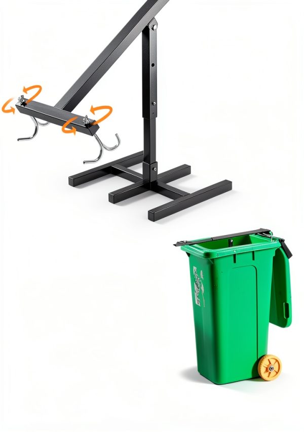 Touchless Manual Trash Compactor AFHGGZXZ 120L Steel Adjustable Handle-3