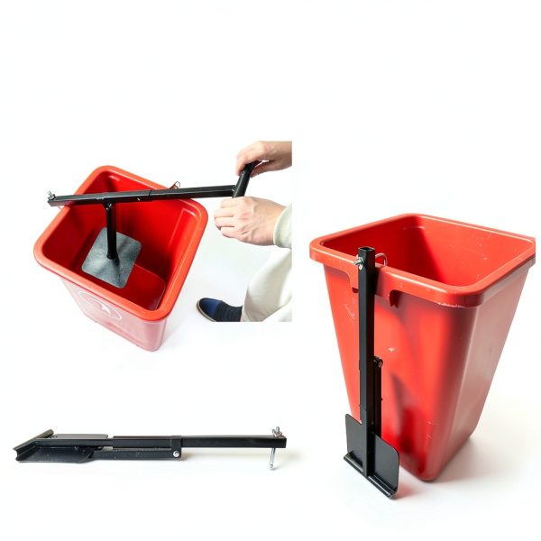 Touchless Manual Trash Compactor Generic - Iron Fits 60-100L Bins-3