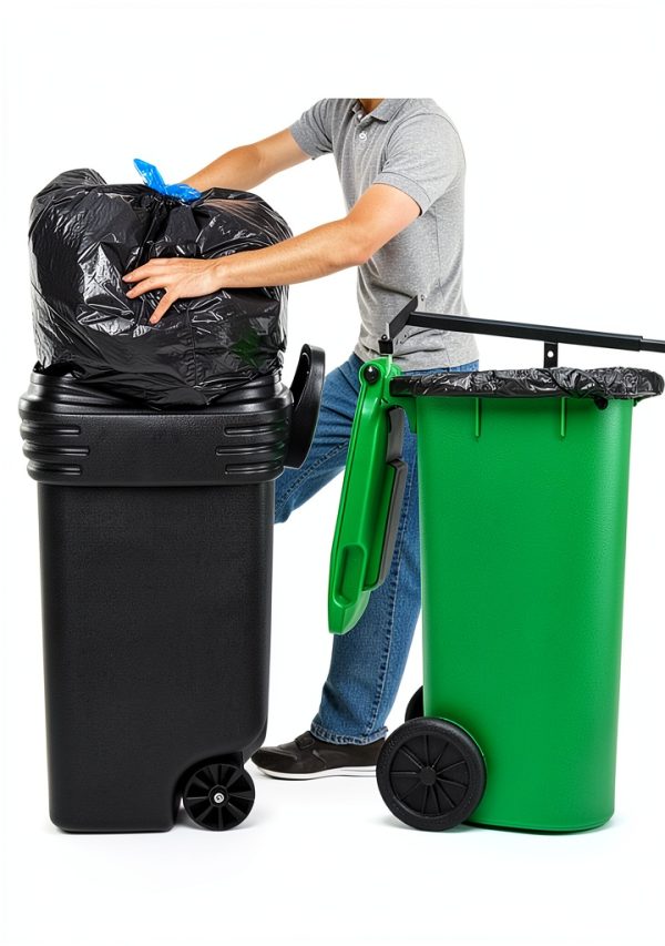 Wastemate Bin Compactor LUGLIEO Manual Black 20x20x15in-1