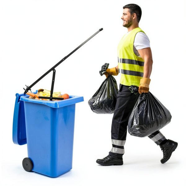 lukar Manual Small Trash Can Compactor,Portable Trash Compactor for 60-100L Garbage Bin,Rubbish Compactor for Kitchen,Roadside Waste Bin Compactor with Compactor Handle-5