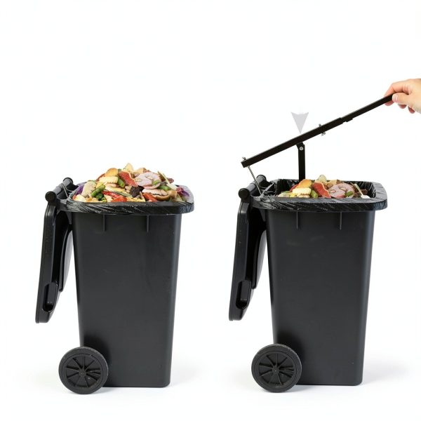 lukar Manual Small Trash Can Compactor,Portable Trash Compactor for 60-100L Garbage Bin,Rubbish Compactor for Kitchen,Roadside Waste Bin Compactor with Compactor Handle-2