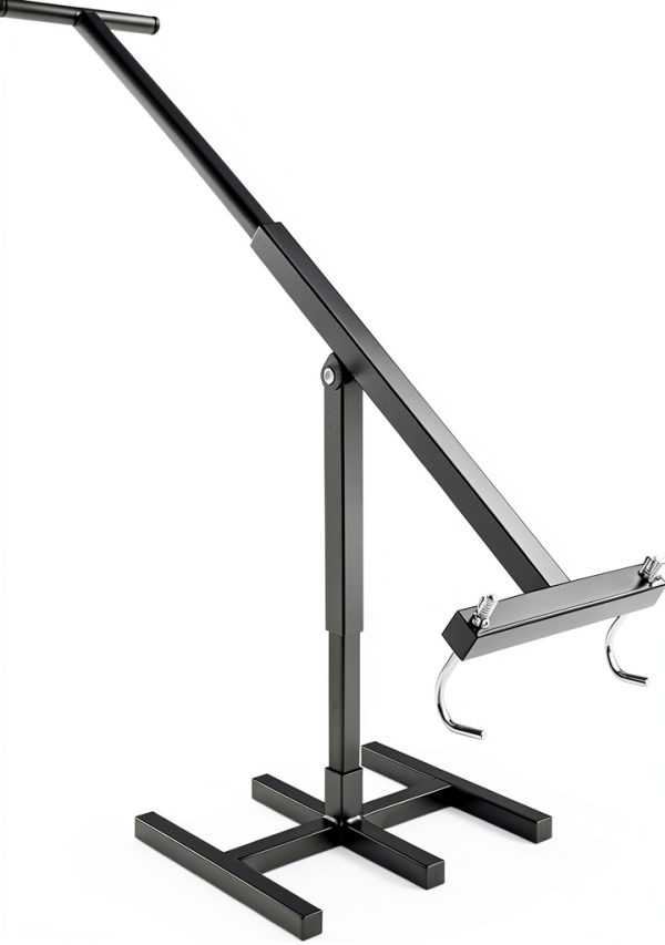 Manual Trash Compactor, Touchless Trash Bin Compactor with 2 Hooks, Steel Trash Bin Compactor Adjustable Height 9.84-15.75 in For Families Parks Offices Small Shops Black-0