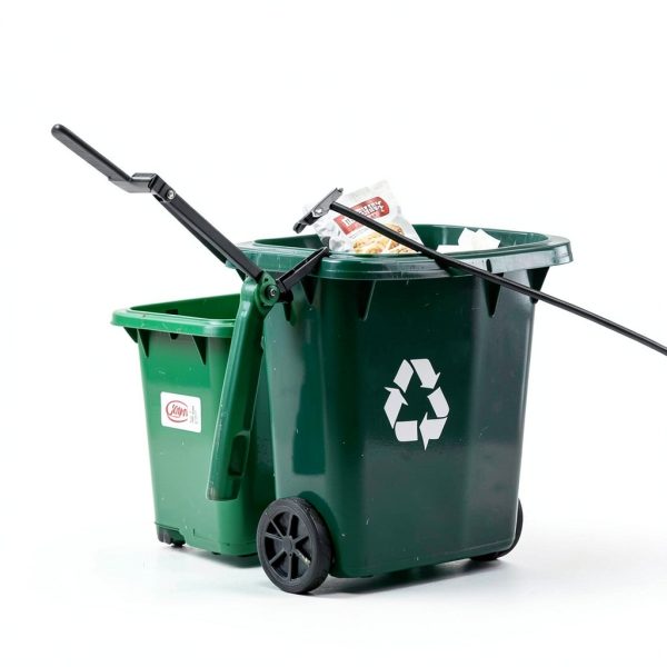 Manual Trash Compactor DROSOKING Bin Iron Handle 240L-6