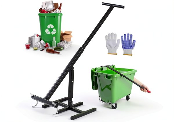 Manual Trash Compactor DROSOKING Bin Iron Handle 240L-0