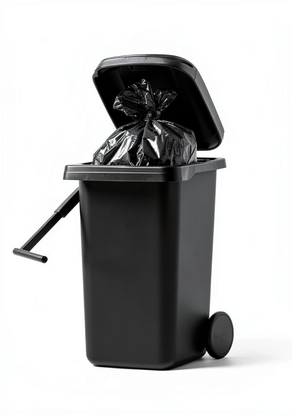 Manual Trash Compactor Yuxitia Adjustable Handle for 120‑660L Bins-1