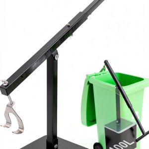 Touchless Manual Trash Compactor - Trash Can Compactor for Kitchen, Iron Trash Bin Compactor for Outdoor, Garbage Compactor for 60-100l Wheelie Bins-0
