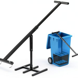 Manual Trash Compactor xhuic Iron Trash Can MTC-01 Black Adjustable-0