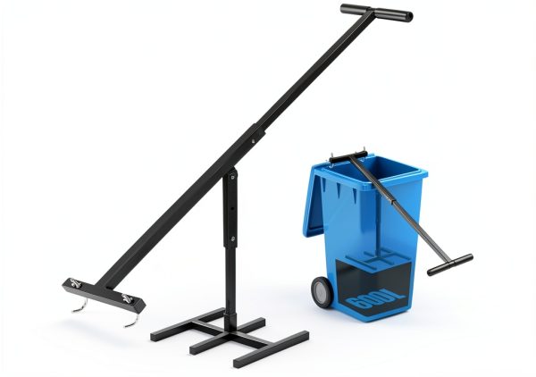 Manual Trash Compactor xhuic Iron Trash Can MTC-01 Black Adjustable-0