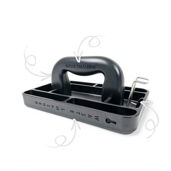 Manual Trash Compactor Waste Smasher Hand-Held Built-in Hook Black-7