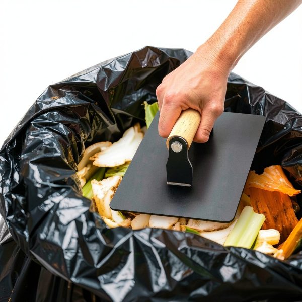 Blulu Hand-held Manual Trash Compactor Metal Bin Garbage Compactor for Kitchen Trash Can and Outdoor Waste Compacting Hand Tool-4