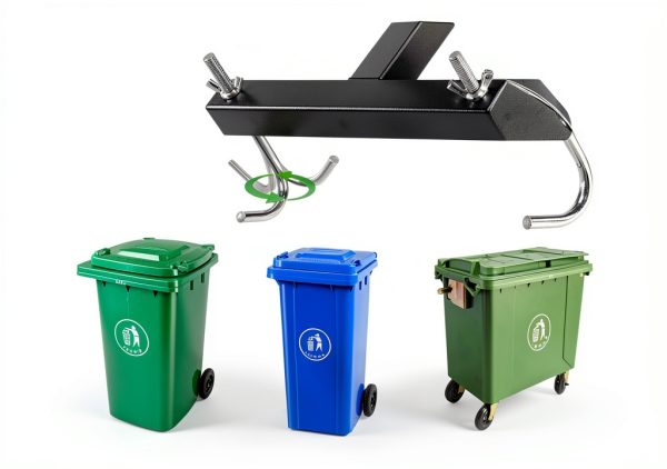Manual Trash Compactor, 120-660L Household Wastemate Wheelie Bin Compactor, Adjustable Handle Trash Can Compactor Tool, for Cleaning Jobs Households Restaurants Shopping Malls-1