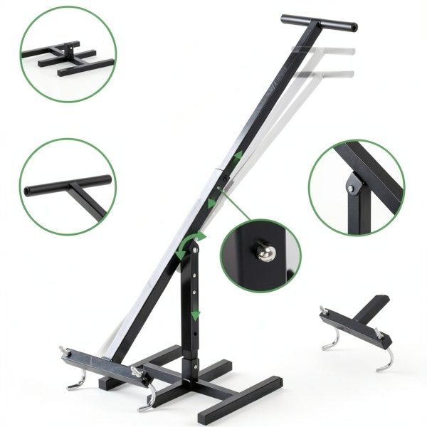 Manual Trash Compactor Yuxitia Adjustable Handle for 120‑660L Bins-3