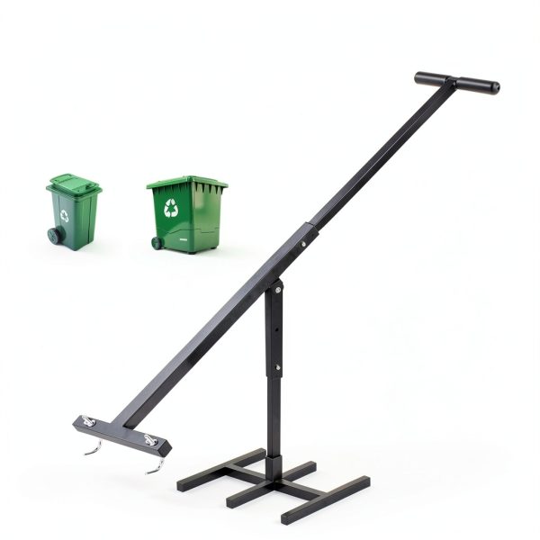 Manual Trash Compactor xhuic Iron Trash Can MTC-01 Black Adjustable-4