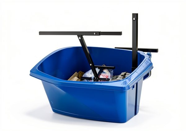 Manual Trash Compactor xhuic Iron Trash Can MTC-01 Black Adjustable-2