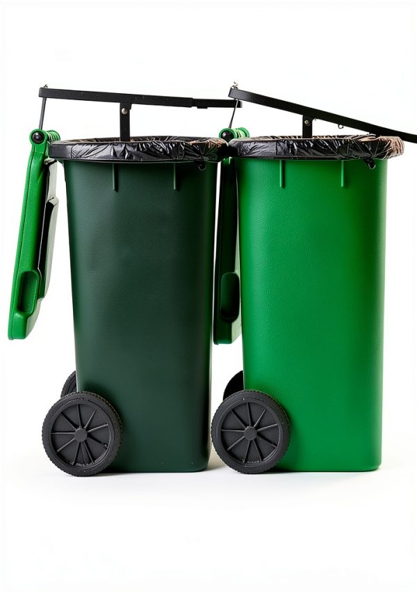 Touchless Manual Trash Compactor - Trash Can Compactor for Kitchen, Iron Trash Bin Compactor for Outdoor, Garbage Compactor for 60-100l Wheelie Bins-3