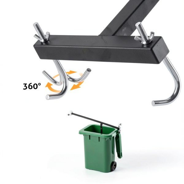 Manual Trash Compactor WICHEMI 120L-360L Wheelie Bin Adjustable Handle-4