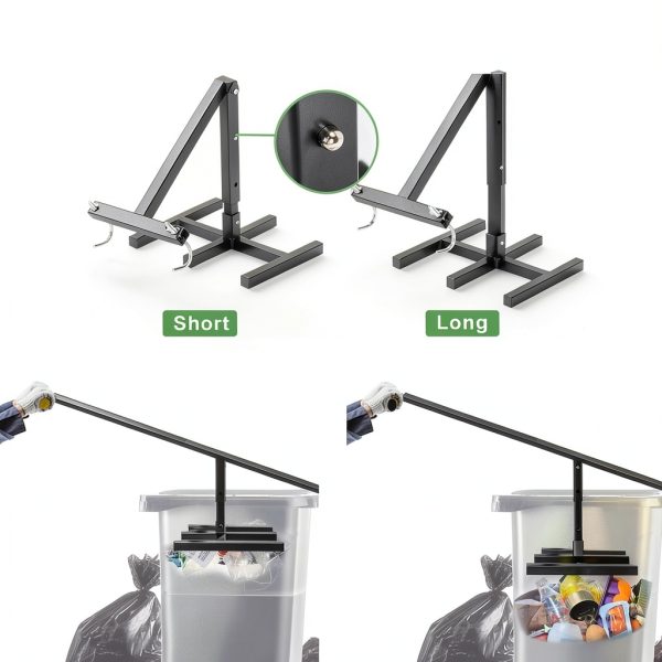 Manual Trash Compactor Yuxitia Adjustable Handle for 120‑660L Bins-2