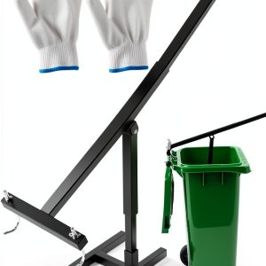 Manual Trash Compactor WICHEMI 120L-360L Wheelie Bin Adjustable Handle-0