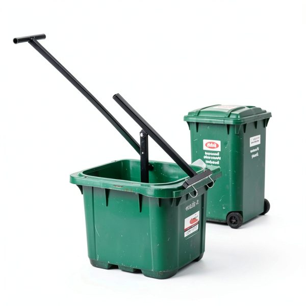 Wastemate Bin Compactor,Manual Trash Compactor,Household Wastemate Wheelie Bin Compactor, Trash Can Compactor with Adjustable Handle,Fit Use of Kitchen, Garden, Restaurant and Office (A)-4