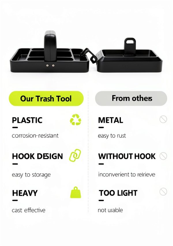 Handheld Trash Compactor Tool for Space Saving in Waste Bin, Non-Contact Portable Household Garbage Manual Press Tool, Ideal for All Homes-4