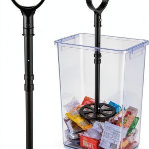Iron Trash Compactor for Kitchen & Small Bin Garbage Tamper, 23.6 inch Extended-Length Adjustable Waste Press Tool for Indoor Outdoor, Trash Compactor to Save Space, Effort & Trash Bag-0