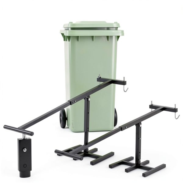Manual Trash Compactor WICHEMI 120L-360L Wheelie Bin Adjustable Handle-3