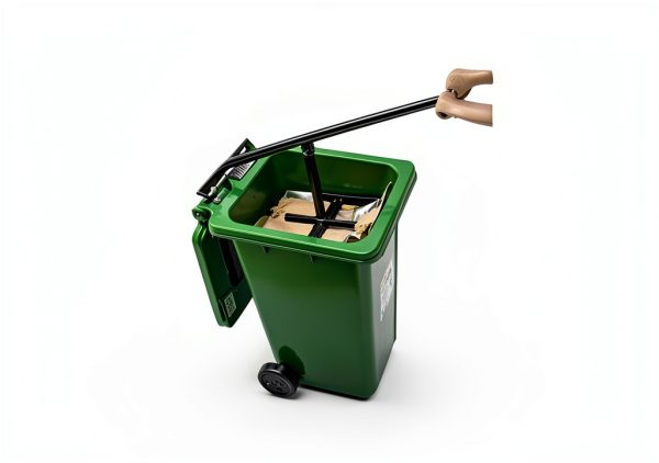 Wastemate Bin Compactor,Manual Trash Compactor with Adjustable Handle,Household Wastemate Wheelie Bin Compactor,Portable Cardboard Garbage Squasher for Kitchen and Garden-2