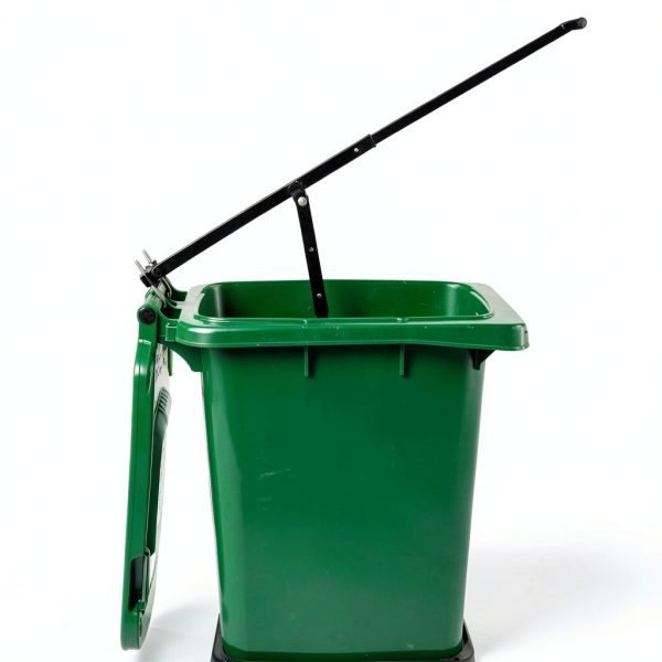 Manual Trash Compactor BINGOX DE252 Green Iron for 120-660L Bins-8