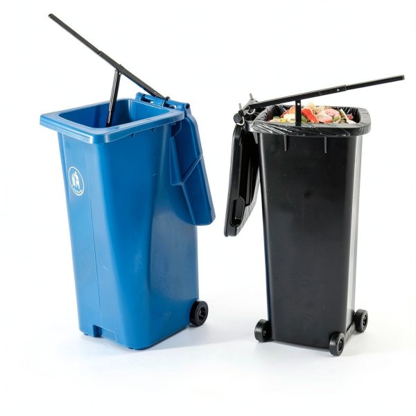 Manual Trash Compactor xhuic Iron Trash Can MTC-01 Black Adjustable-3